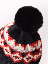 【3色展開】ノルディック柄 イヤーマフ ニットキャップ