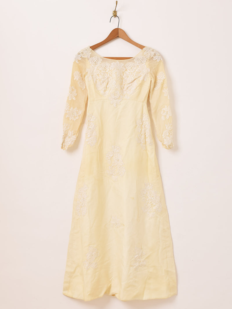 50's〜60's 花柄 レース 長袖ワンピース – 古着屋Top of the Hillの