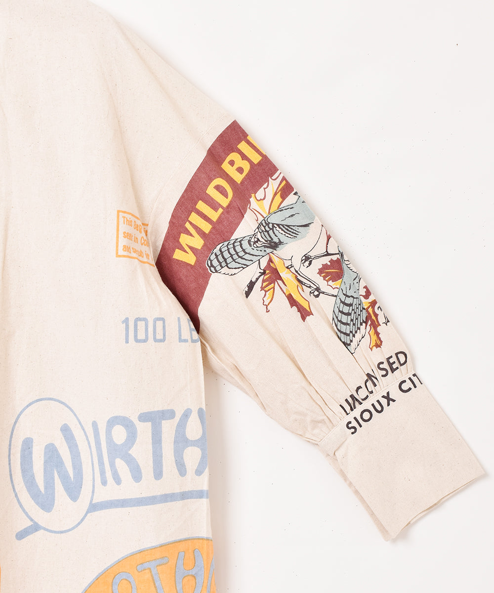 Emerald Motel フィードサック柄 長袖シャツワンピース 新品 フリー Emerald Motel フィードサック柄 長袖ワンピース – 古着屋Top of the