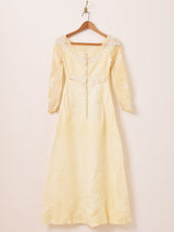 50's〜60's 花柄 レース 長袖ワンピース