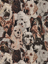 【2色展開】Meridian アニマル ゴブラン織り ショートジャケット 犬柄