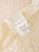 80's Made In USA "GUNNE SAX" 半袖 レース ロングドレス