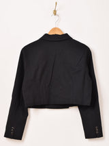 【2色展開】Meridian フェイクスエード ショート テーラードジャケット