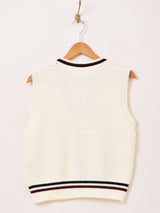 【2色展開】Meridian ラインデザイン ニットベスト