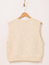 Meridian フラワー刺繍 ニットベスト