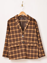 【2色展開】Meridian チェック柄 テーラードジャケット