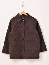 【2色展開】Meridian フェイクスエード カバーオールジャケット