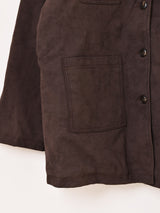 【2色展開】Meridian フェイクスエード カバーオールジャケット