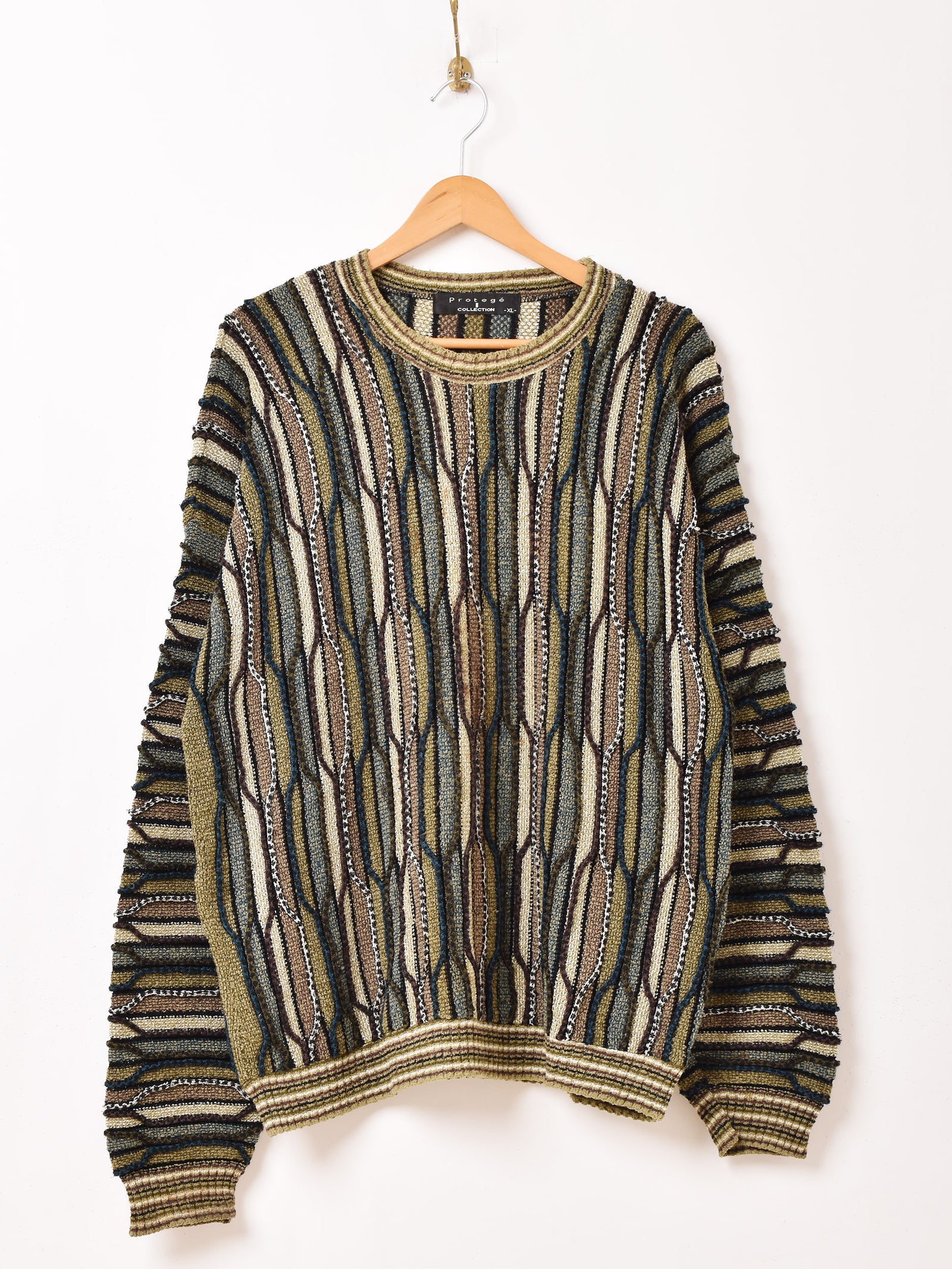 超人気　3D 刺繍デザインニット　マルチカラー　ゆるだぼ　ビンテージ　古着 中古・古着通販】Coogi (クージー) Coogi 総柄3Dニット マルチ