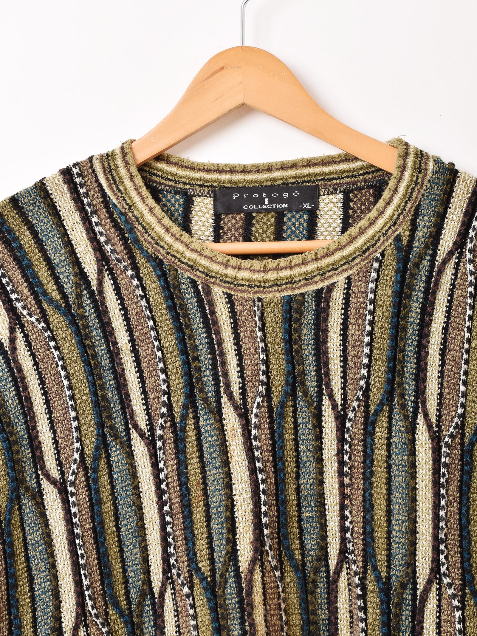 マルチカラー 3Dニット セーター – 古着屋Top of the Hillの