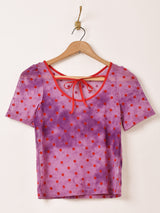 Meridian ドット柄 半袖 シアーカットソー