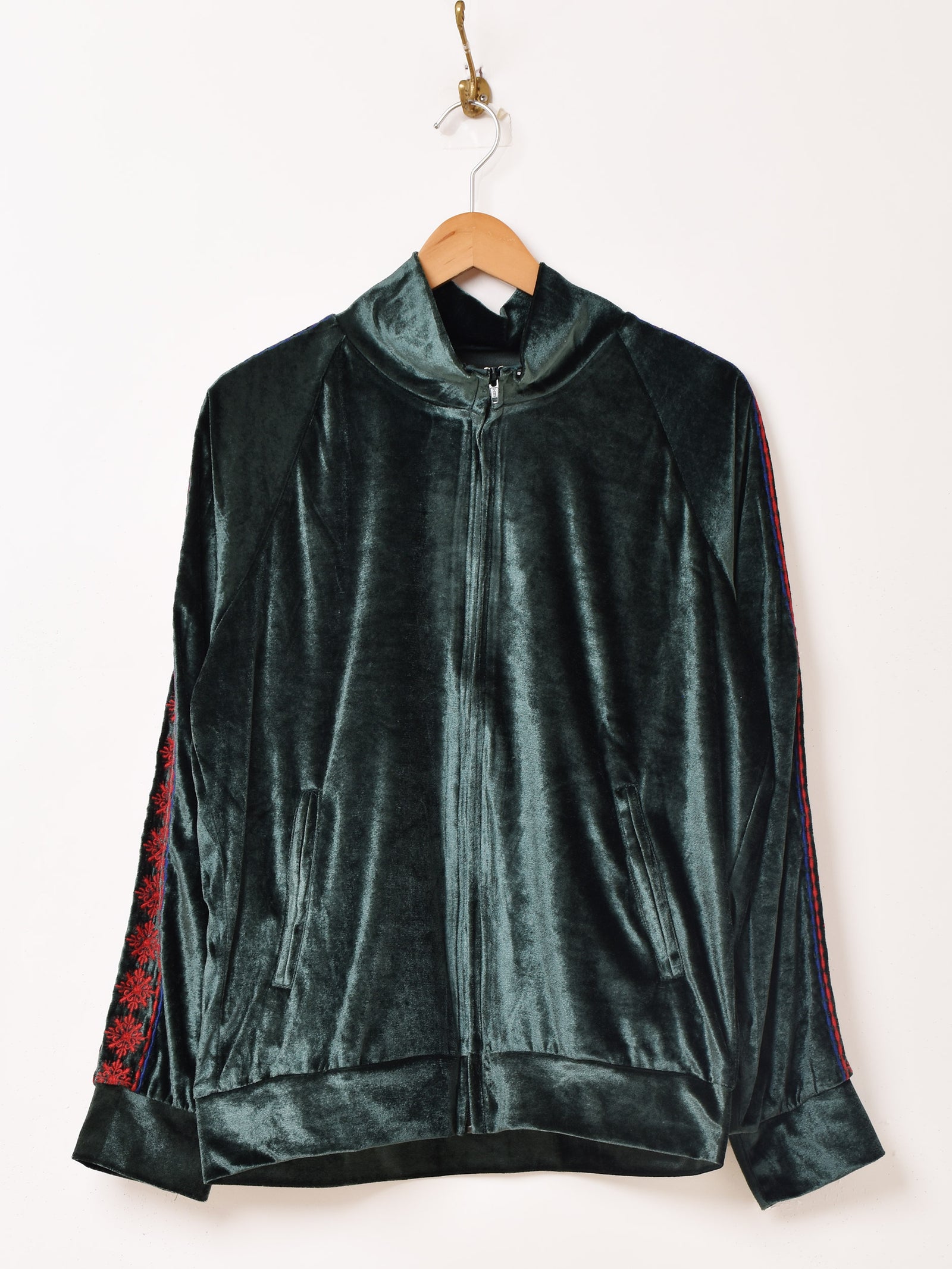 3色展開】Emerald Motel 刺繍入り ベルベット トラックジャケット