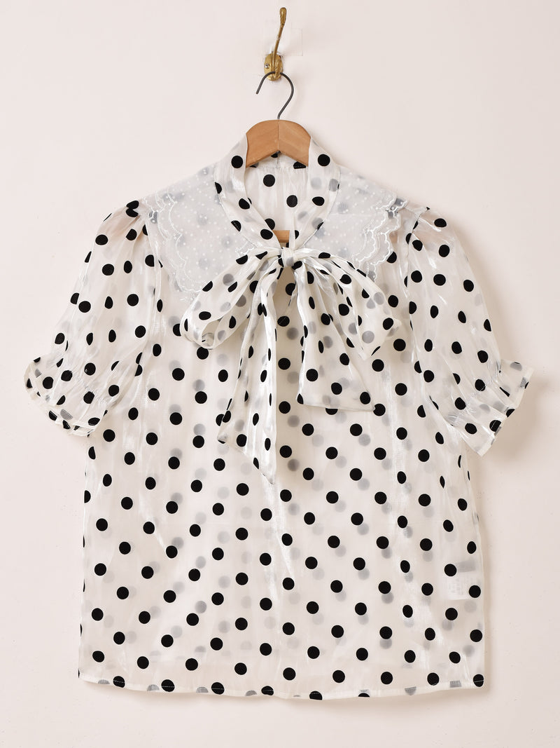 howdy ドットブラウス HOWDY dot blouse ドットブラウスの通販 by ゆきこ's shop｜ラクマ