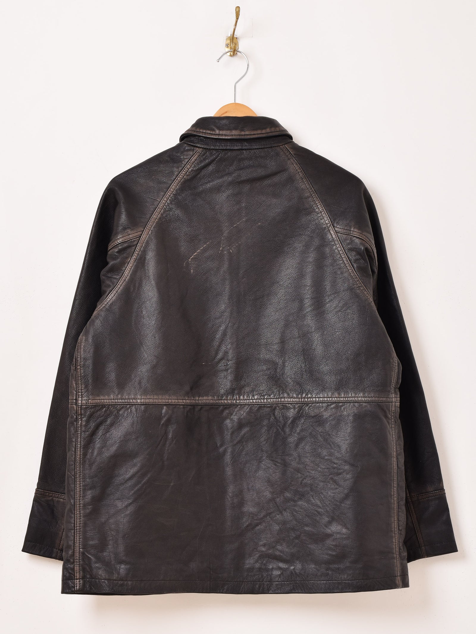 90's MARYLAND オールレザー カレッジ バーシティジャケット XL AVIREX（アヴィレックス）の「90's GOALERS VARSITY JACKET / ナイ