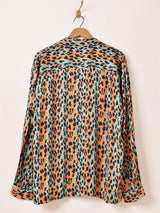 【2色展開】Backers レオパード柄 長袖 オープンカラーシャツ