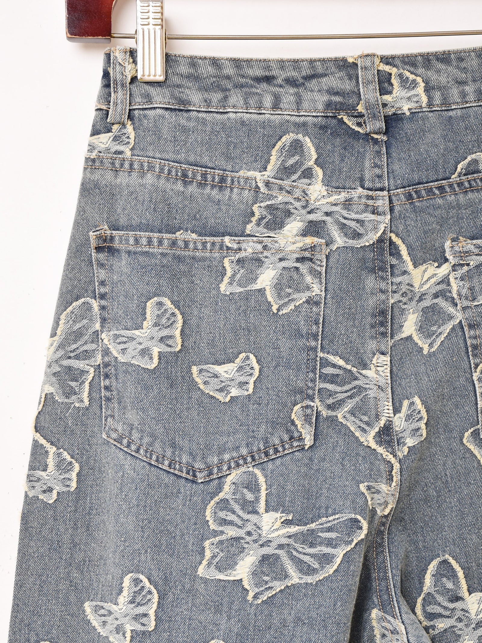 Elcamino バタフライ柄 デニムパンツ – 古着屋Top of the Hillのネット