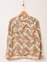 40's〜50's "BIRD OF PARADISE" Open Collar Shirt