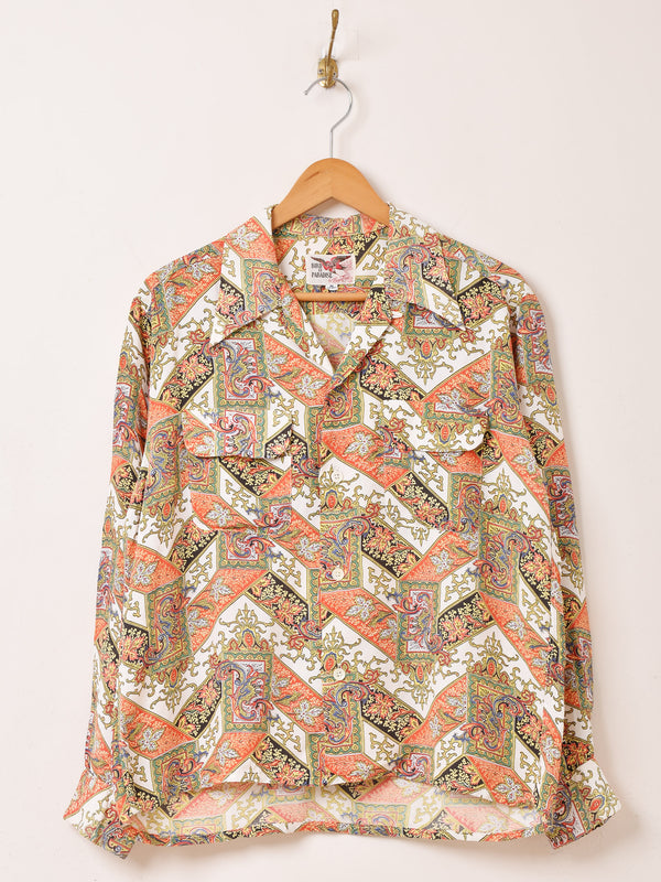 40's〜50's "BIRD OF PARADISE" Open Collar Shirt
