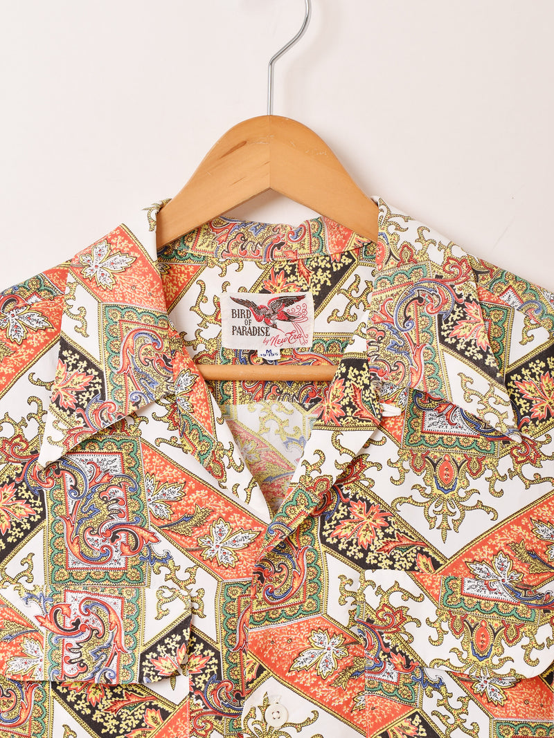 40's〜50's "BIRD OF PARADISE" Open Collar Shirt