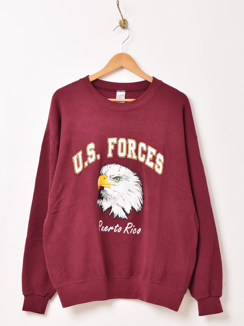 Made in USA U.S. FORCES プリントスウェット