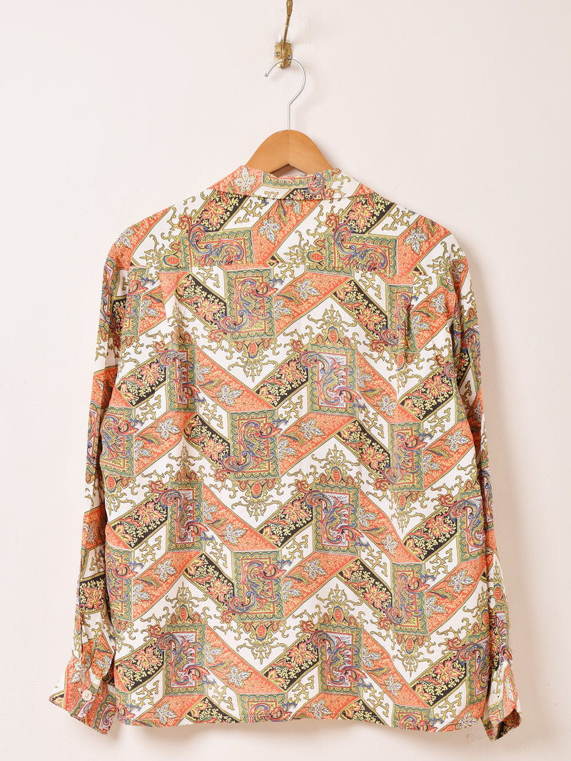 40's〜50's "BIRD OF PARADISE" Open Collar Shirt