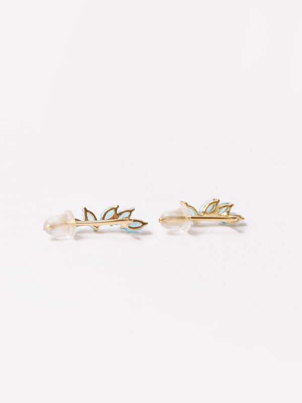 リーフ ストーン ピアス