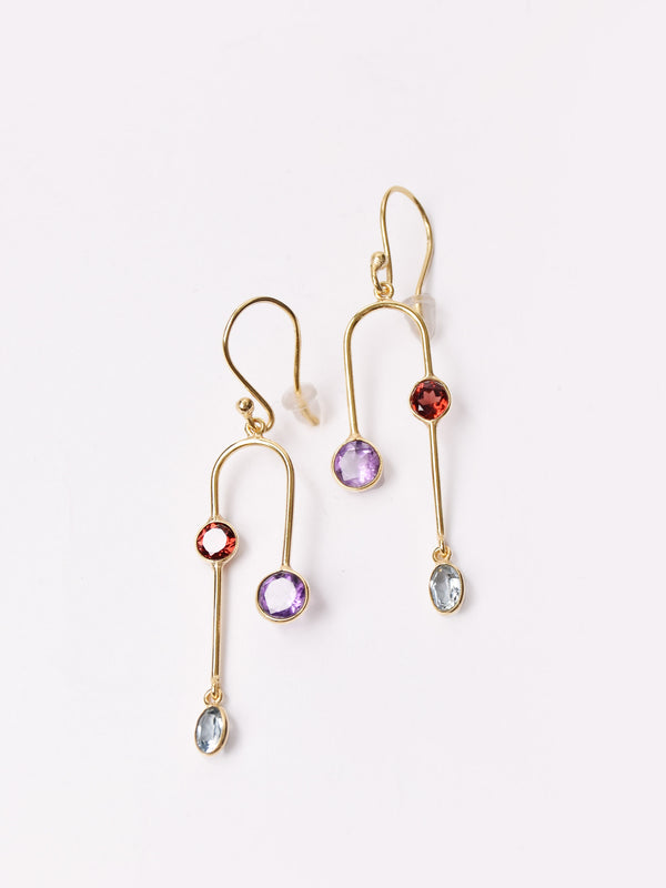 ストーン ダングル ピアス