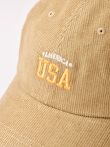 【2色展開】刺繍入り キャップ「USA」
