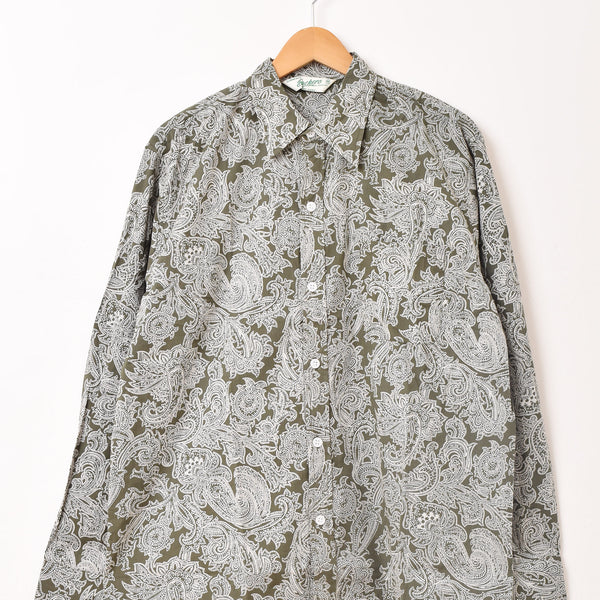 2色展開】Backers 2トーン ペイズリー柄 長袖シャツ – 古着屋Top of