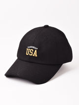 【2色展開】刺繍入り キャップ「USA」