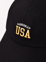 【2色展開】刺繍入り キャップ「USA」
