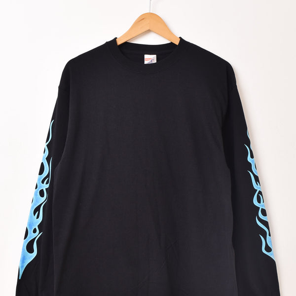 2色展開】 ファイヤーパターン ロングスリーブTシャツ – 古着屋Top of