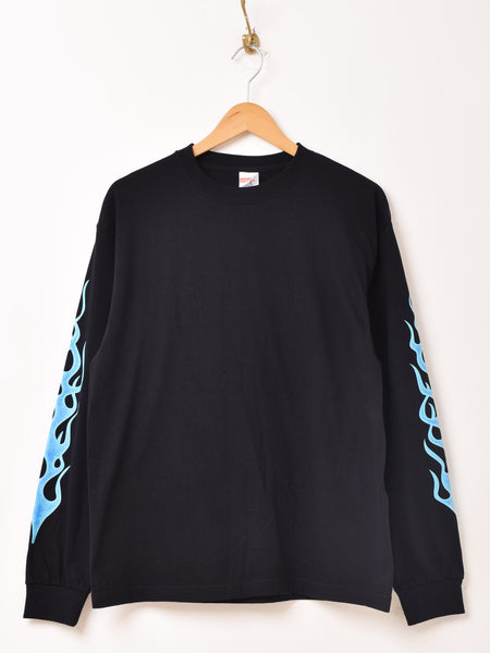 2色展開】 ファイヤーパターン ロングスリーブTシャツ – 古着屋Top of