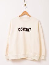 【2色展開】 ロゴ刺繍 スウェットシャツ「CONTANT」