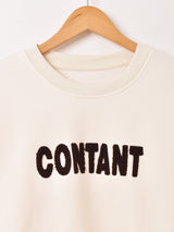 【2色展開】 ロゴ刺繍 スウェットシャツ「CONTANT」