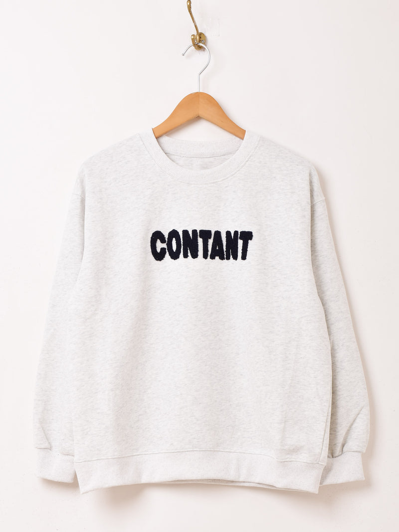 【2色展開】 ロゴ刺繍 スウェットシャツ「CONTANT」