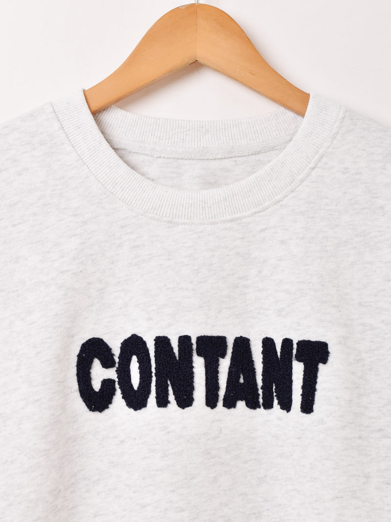 【2色展開】 ロゴ刺繍 スウェットシャツ「CONTANT」