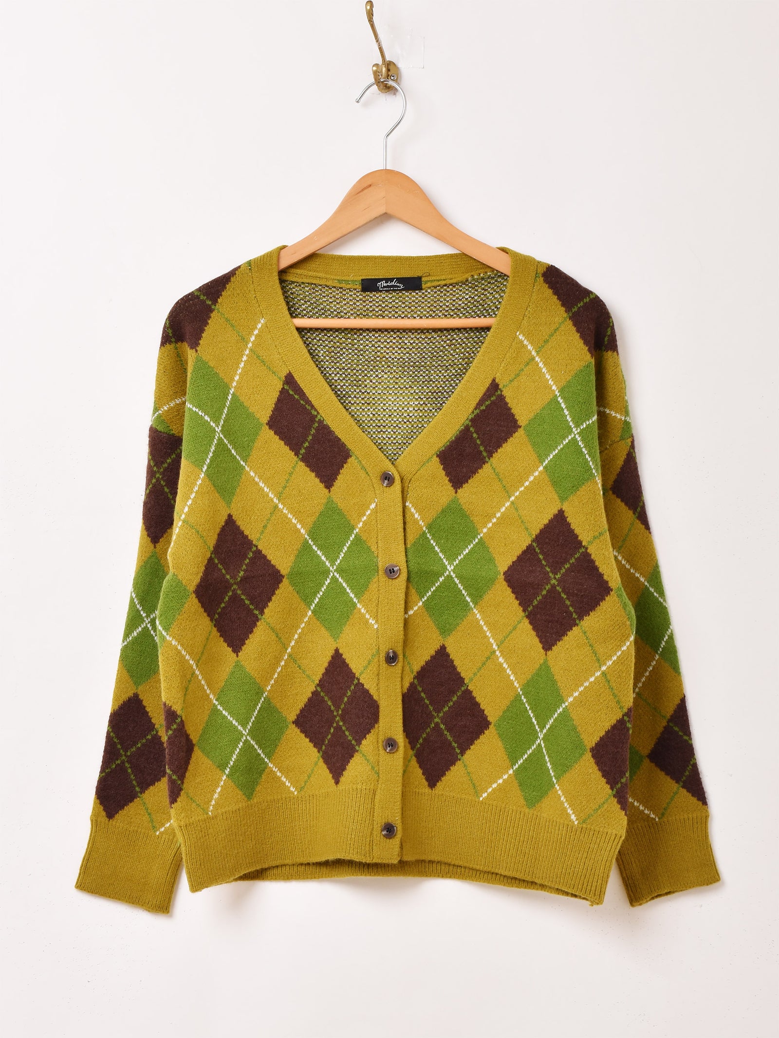 2色展開】Meridian アーガイル柄 カーディガン – 古着屋Top of