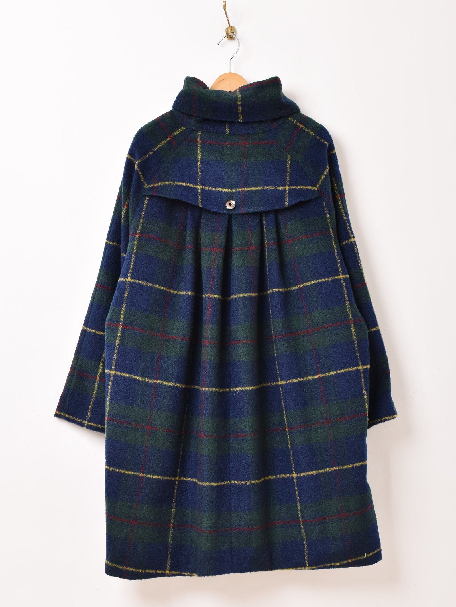 2色展開】Meridian チェック柄 デザインカラー ロングコート – 古着屋