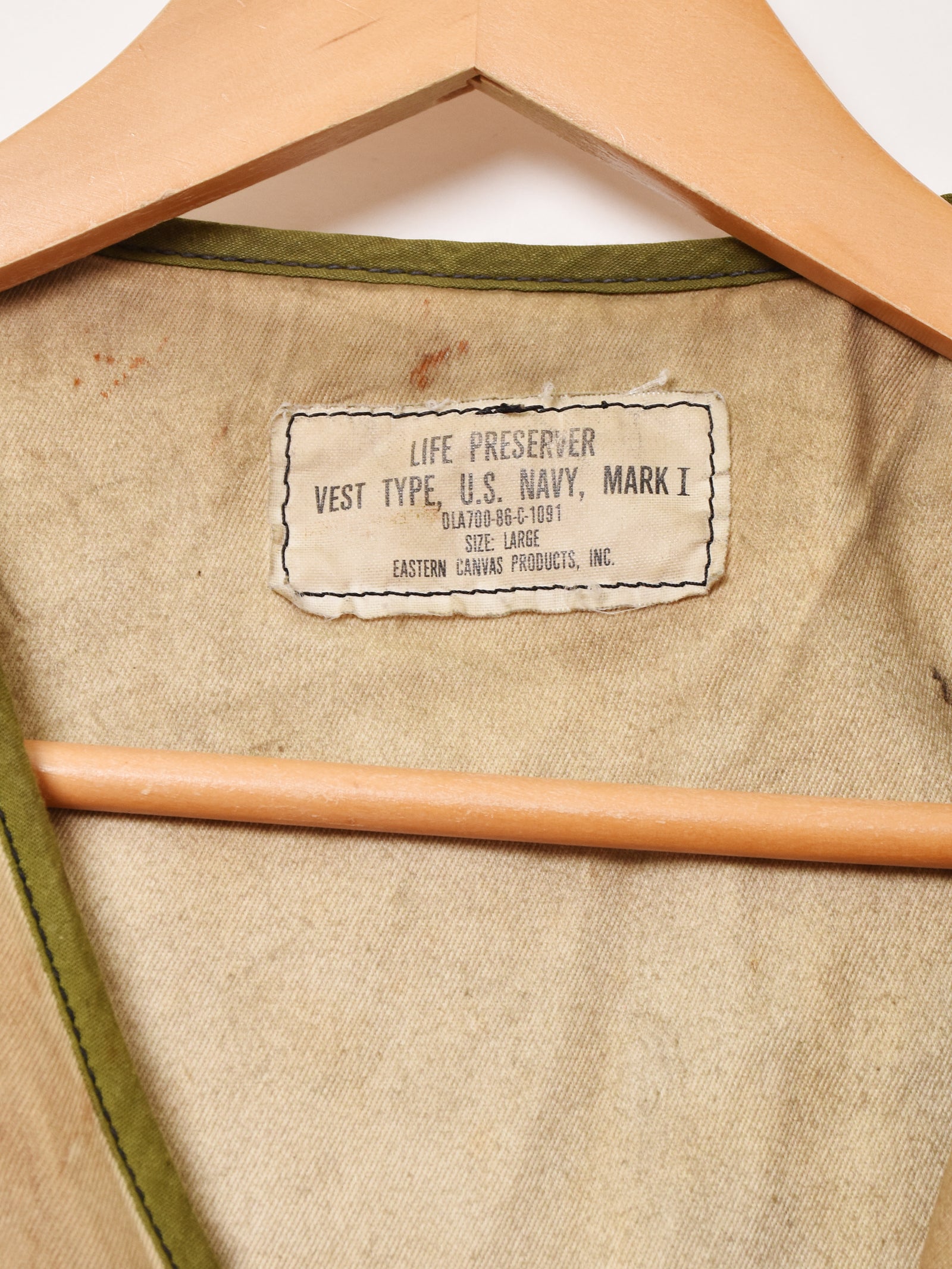 【vintage】US.NAVY プリザーバーベスト 70's アメリカ海軍 vintage】US.NAVY プリザーバーベスト 70's アメリカ海軍