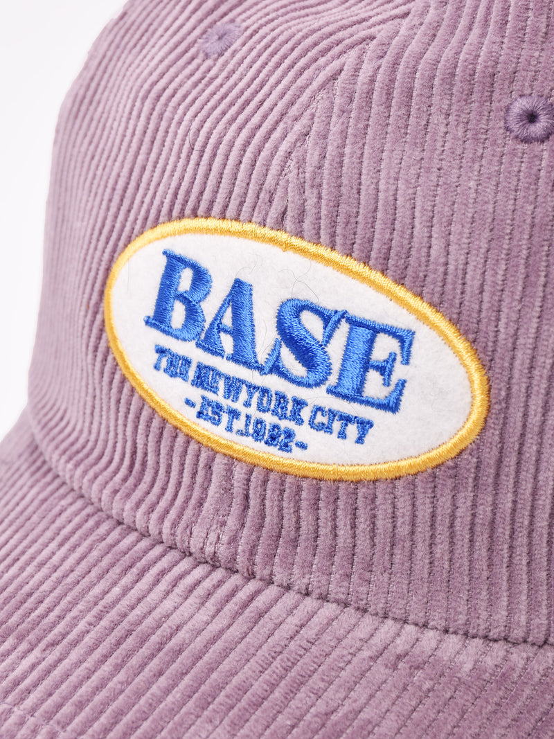 コーデュロイ 刺繍入り キャップ「BASE」