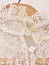 80's Made in USA ”GUNNE SAX” サテン レース ロングドレス