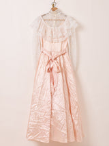 80's Made in USA ”GUNNE SAX” サテン レース ロングドレス