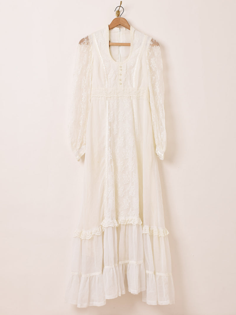 GUNNE SAX ヴィンテージキッズドレス レース USA製 発表会 結婚式 70's Made in USA 