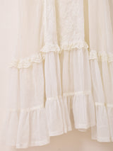 70's Made in USA "GUNNE SAX" 花柄レース ロングドレス