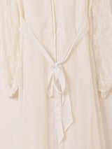 70's Made in USA "GUNNE SAX" 花柄レース ロングドレス