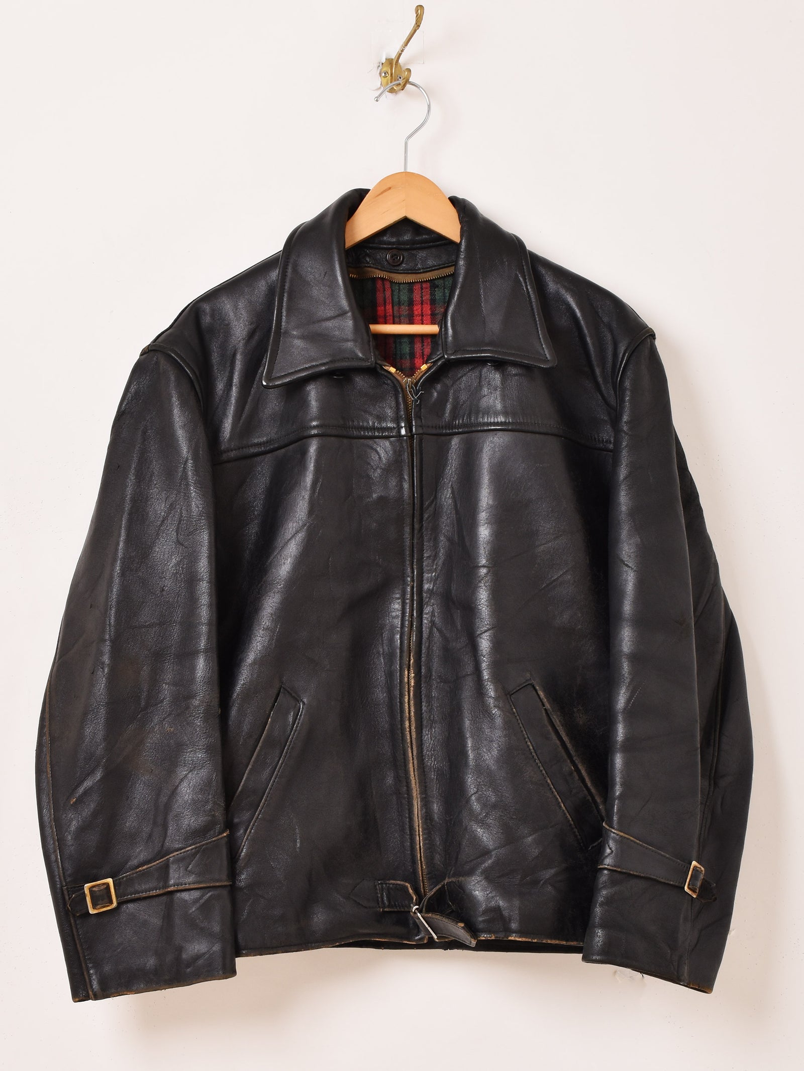 大戦期 40s ユーロヴィンテージ レザージャケット フランス製 羊革 40's〜 Euro Leather Jacket – 古着屋Top of the Hillのネット