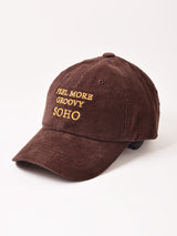 刺繍入り コーデュロイ キャップ「SOHO」