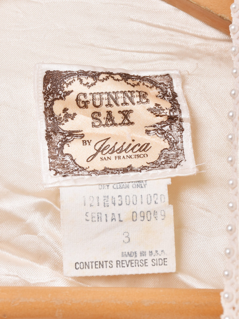 Made In USA 70's GUNNE SAX 長袖 レース ロングドレス