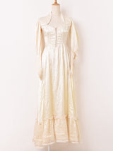 Made In USA 70's GUNNE SAX 長袖 レース ロングドレス